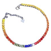 Fresh colorful sapphire bracelet 925 silver natural colorful sapphire bracelet 3*3 Women's bracelet one-piece delivery