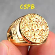 Haiteng source factory titanium steel ring cspb cross men's ring stainless steel European and American trendy men's personality factory direct sales