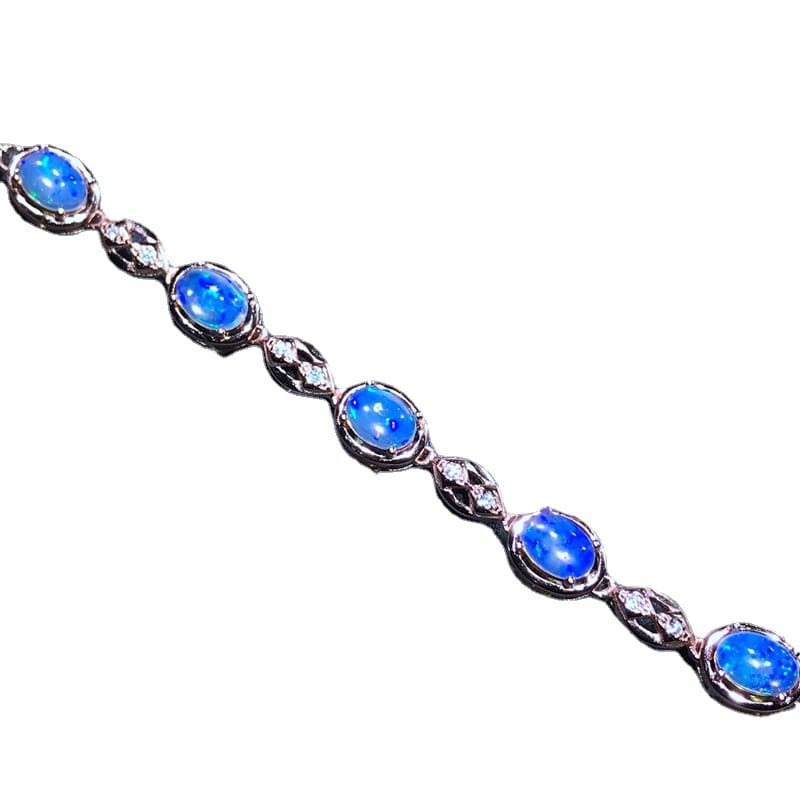 Natural opal bracelet wholesale 925 silver inlaid fashion Diamond style live broadcast exclusive for 5 * 7mm