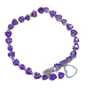 Japan and South Korea small fresh love natural amethyst bracelet 925 silver Live supply a generation of girlfriend gift