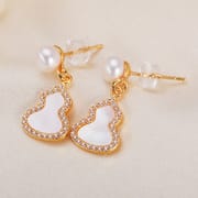 Freshwater Pearl Earrings s925 Silver Needle Fritillaria Earrings Advanced Sense to Send Girlfriends