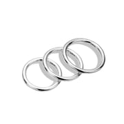 S999 pure silver basic plain ring glossy ring female niche design versatile simple ring female