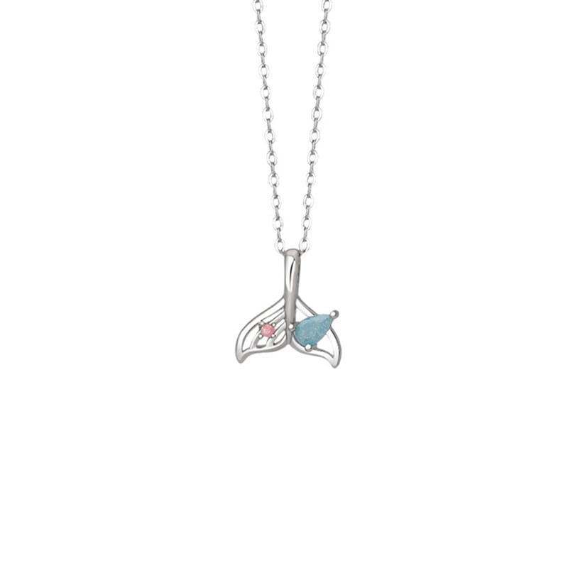Original Po S999 Foot Silver Sunseeker Whale Tail Series Sweet Niche Fresh Temperament Han Feng Clavicle Chain Daifa