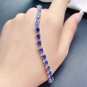Girls' Bracelet Natural Sapphire Bracelet 925 Silver Certificate Support Review Live Douyin Supply