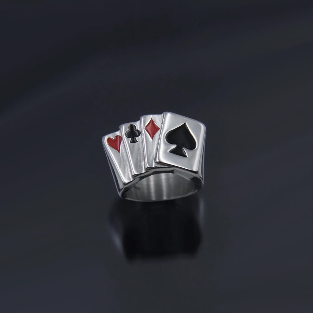 Cross Border INS New HIPPOP Street Rock Love Banner Poker Teddy Bear Rabbit Clown Spider Ring