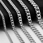 European and American cross-border hot sale stainless steel necklace single buckle edging titanium steel chain vacuum plating 18K gold long necklace