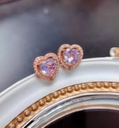 New lavender amethyst earrings 925 silver inlaid wholesale factory good work manufacturing ladies earrings