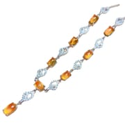 New natural citrine necklace 5 * 7mm necklace dress evening necklace pendant 925 silver women's pendant live broadcast