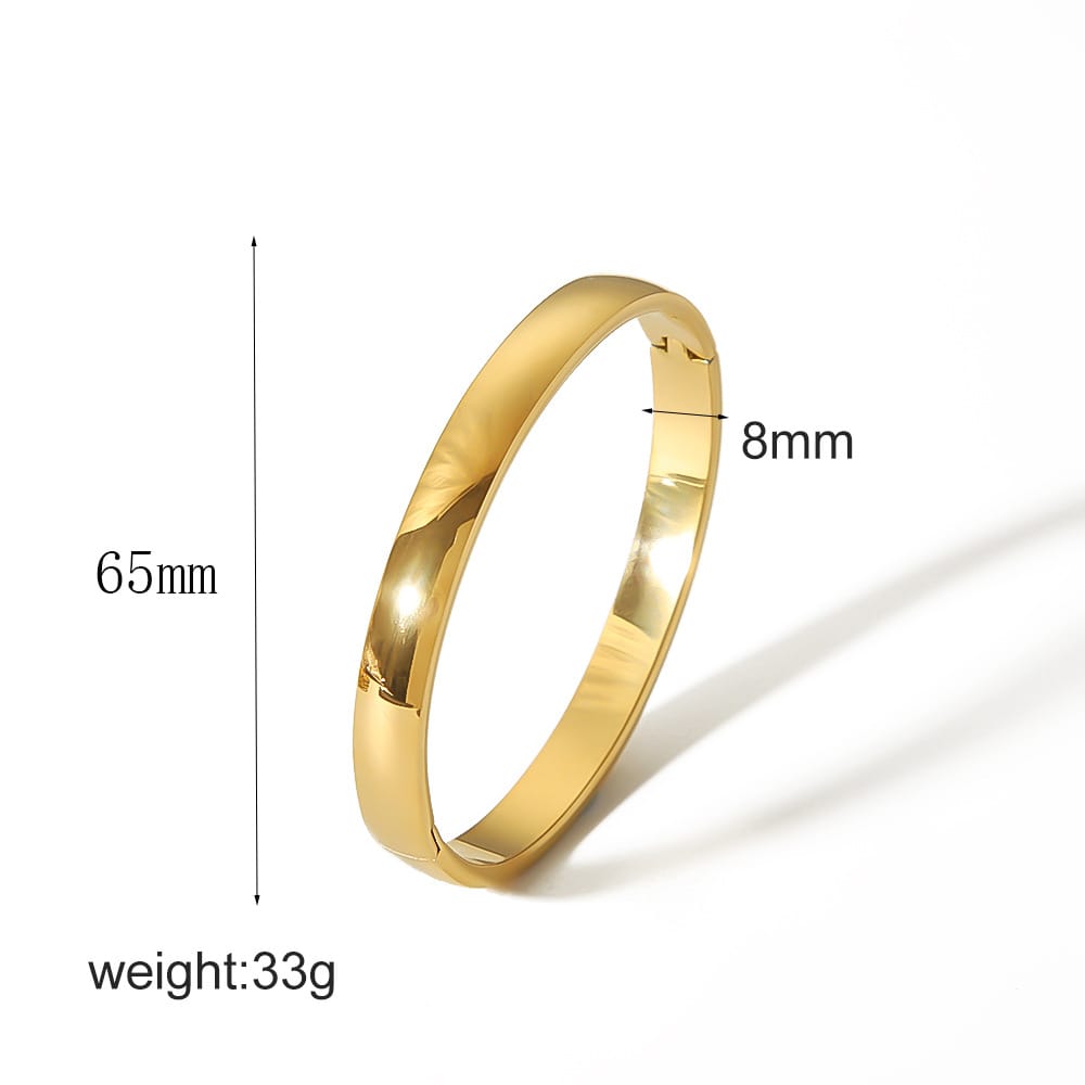 European and American-style light luxury bracelet six-pointed star buckle bracelet 18K gold stainless steel inlaid zirconium bracelet high-grade bracelet for women