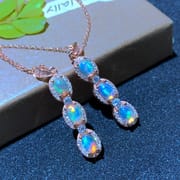 Natural Opal Opal Fire color dazzle pendant 925 silver fire color good factory wholesale