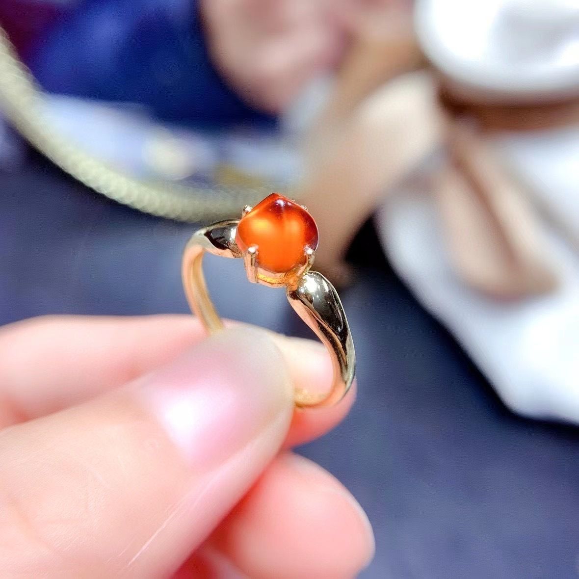 Sugar Tower Garnet 925 silver inlaid natural Finda garnet ring manufacturers make goods one-piece delivery