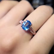 2 Karat natural Topaz ring 925 silver excellent manufacturing style any choice
