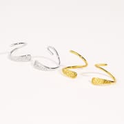 S925 sterling silver niche design double-layer line earrings female temperament concave-convex granular ear ring simple