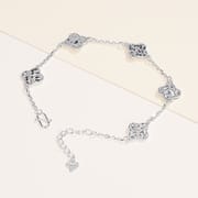 Pure S925 sterling silve four-leaf flower style design bracelet 