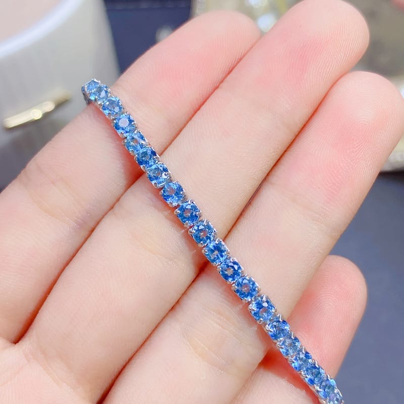 New arrival natural Topaz bracelet 925 silver inlaid gift wholesale main stone 3 Jewelry Wholesale