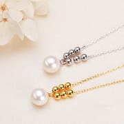 Pearl jewelry S925 silver necklace fashion temperament pearl necklace clavicle chain freshwater pearl necklace