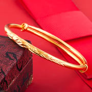 Shajin Bracelet Gymophila Ladies High-end Jewelry Imitation Gold Bracelet Long-standing Copper Bracelet Simulation Accessories