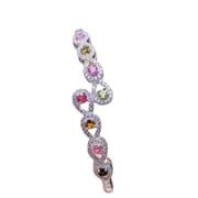 Fashion new on the new natural color tourmaline bracelet 925 silver inlaid 3*3mm ladies Bracelet girls gift