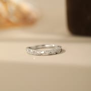 Po S999 Foot Silver Light Luxury Flash Sand Pair Ring Couple Pair Ring Valentine's Day Send Girlfriend Small Fresh Bracelet Hair