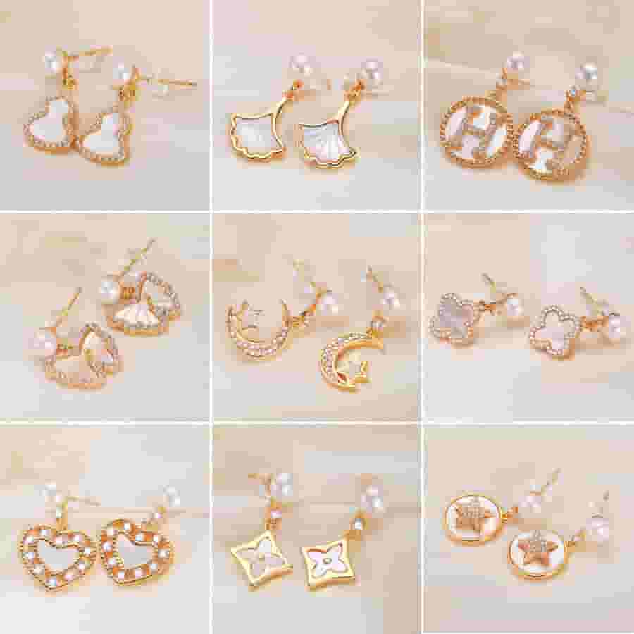 Freshwater Pearl Earrings s925 Silver Needle Fritillaria Earrings Advanced Sense to Send Girlfriends
