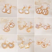 Freshwater Pearl Earrings s925 Silver Needle Fritillaria Earrings Advanced Sense to Send Girlfriends
