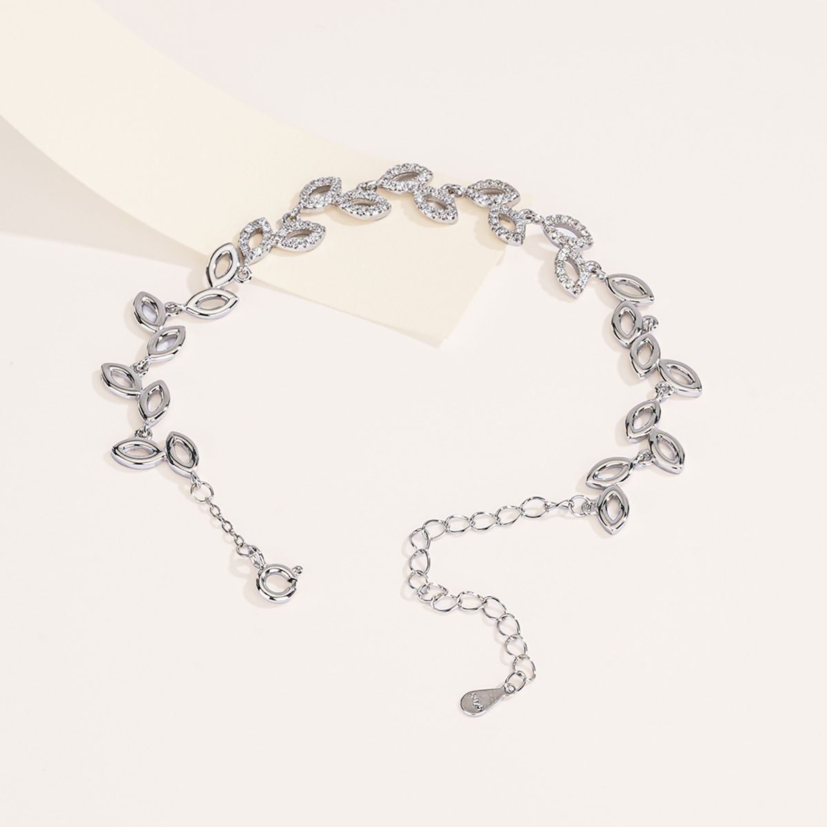 Pure S925 sterling silve ear of wheat style design bracelet 