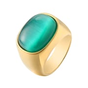 R0117-HK09 foreign trade jewelry simple personality retro Tiger Eye men's titanium steel ring ring