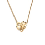 European and American simple stainless steel 18K gold vacuum plating rose gold O-chain love lettering necklace girlfriends gift