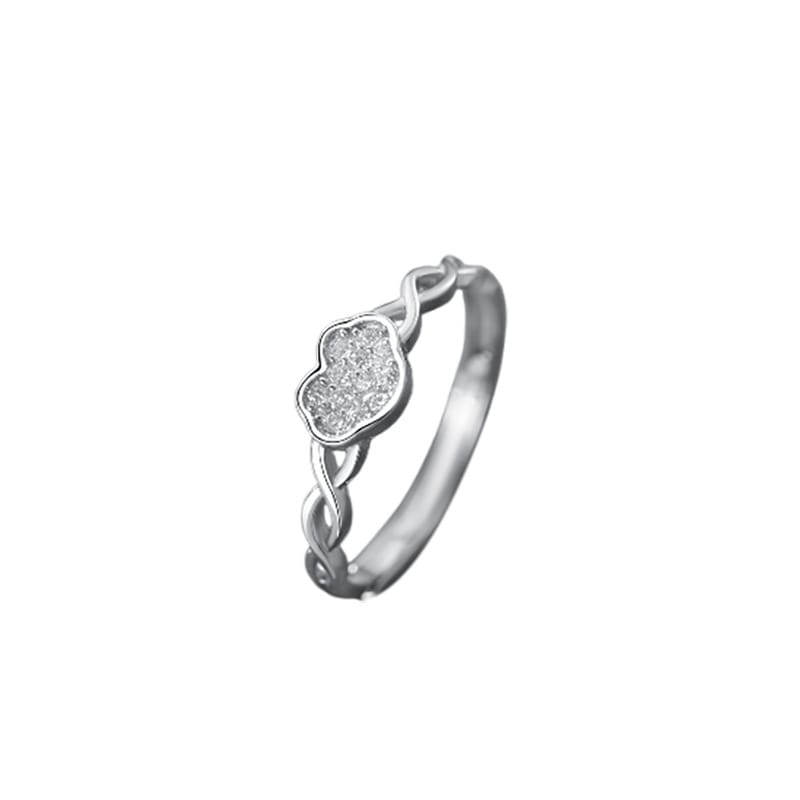 Original Po S999 Silver Fuya Series Ring with Chinese Style National Style Elegant and Fresh Niche Jewelry