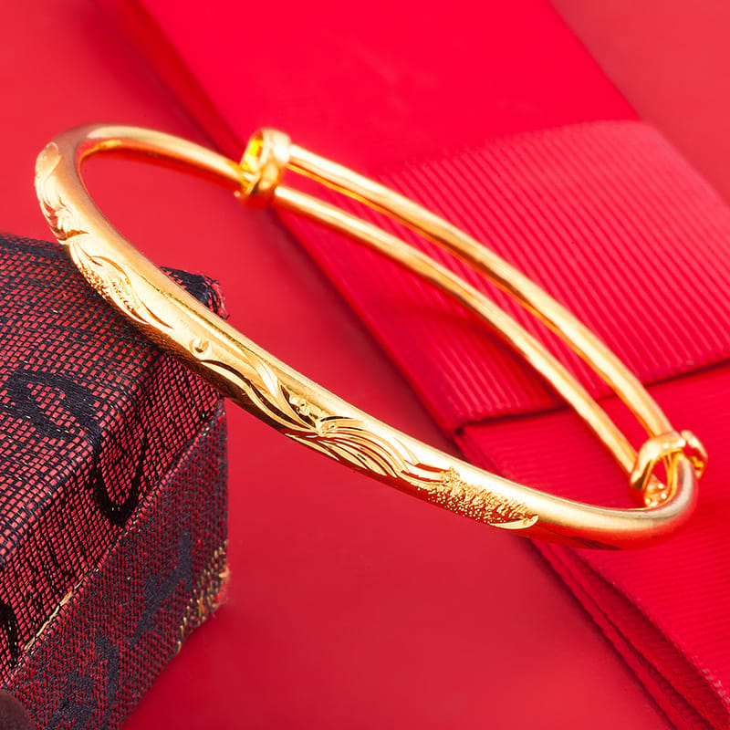Shajin Bracelet Gymophila Ladies High-end Jewelry Imitation Gold Bracelet Long-standing Copper Bracelet Simulation Accessories