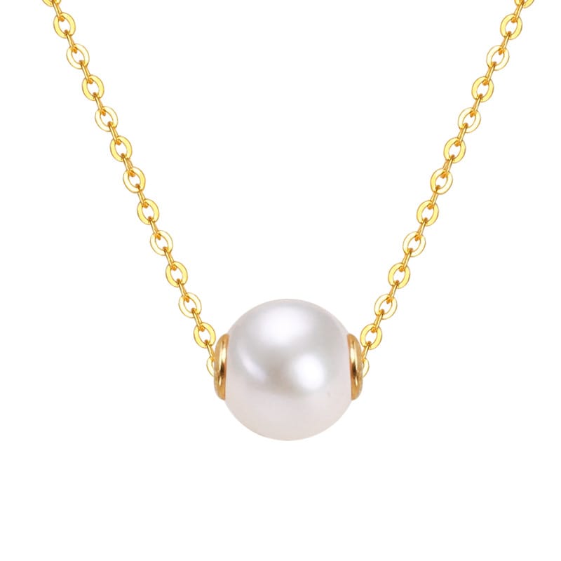 Freshwater pearl necklace female temperament s925 silver fashion pendant jewelry