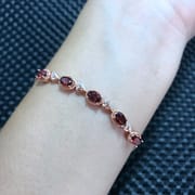 925 silver natural garnet bracelet Yougong manufacturing wholesale grain selection gem