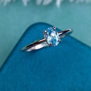 Natural Blue Topaz 925 silver inlaid natural Blue Topaz factory goods one-piece delivery