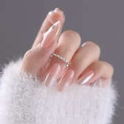 Po S999 Silver Light Luxury Sweet Lucky Letter Ring Simple Girly Sense Niche Design Sense Open Ring