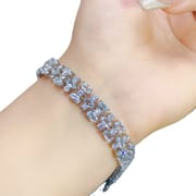 New on New Natural Aquamarine Bracelet 925 Silver Inlaid Gift Wholesale Main Stone 3.45 Jewelry Wholesale