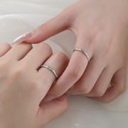 Abao 999 Pure Silver Candy Paper Texture Couple Rings Literary Valentine's Day Gift for Girlfriend Accessible Luxury Ring Delivery