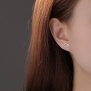 阿宝S999足银云朵螺丝耳钉可爱童趣韩版韩系清新养耳洞耳饰代发