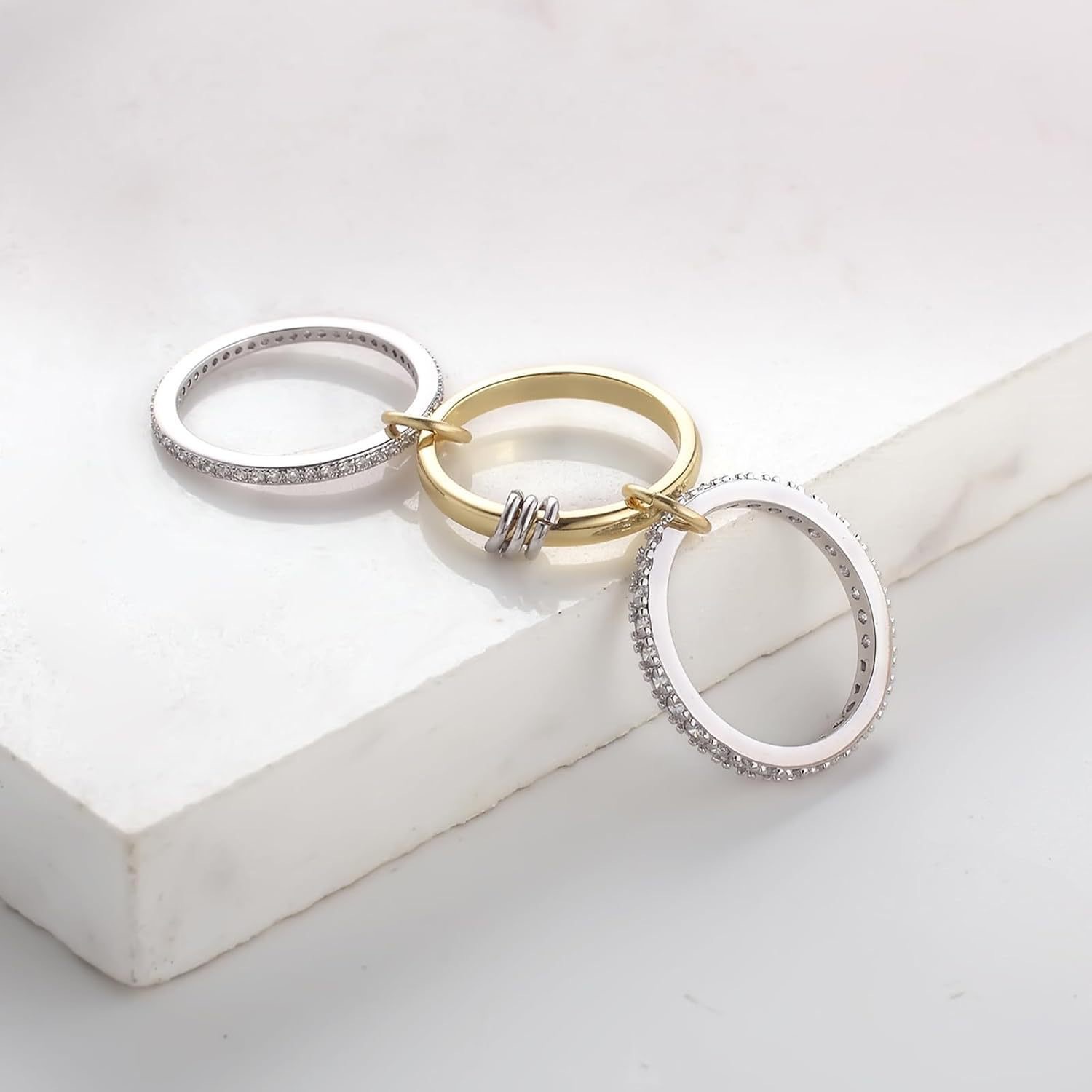 Mitchell-Quins-Stainless-Steel-Chained-Ring-Set
