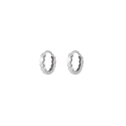S925 Sterling Silver Simple Glow Polygonal Facet Korean Style commuter Style Elegant Personalized Small Ear Ring Ear Buckle