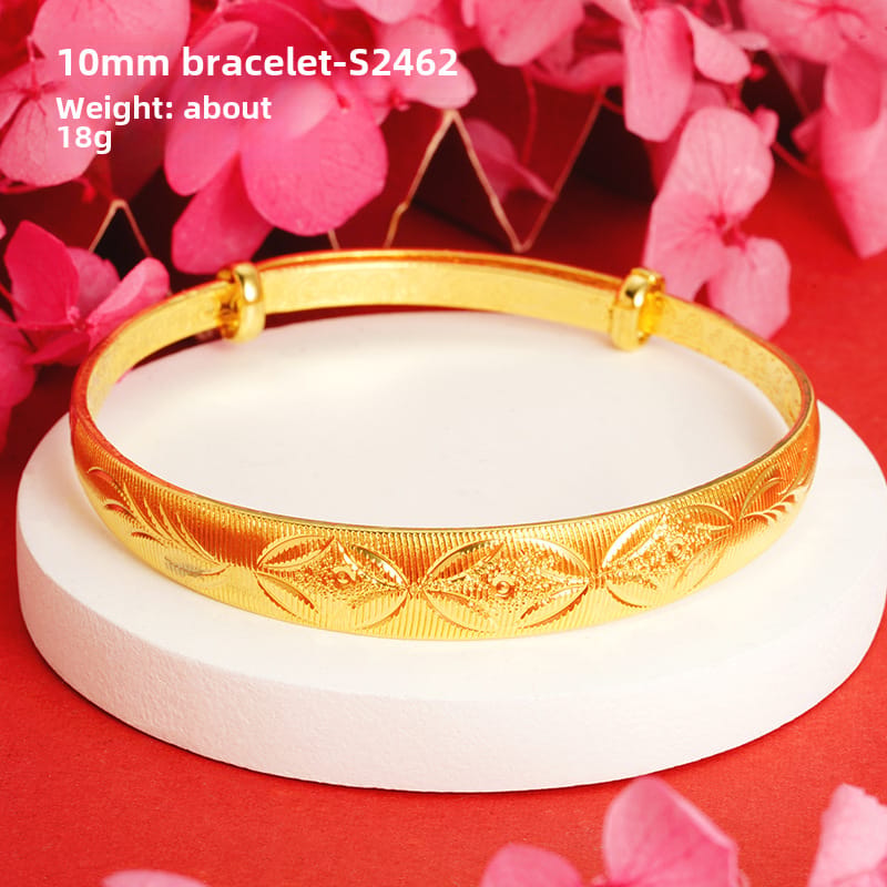 Shajin Bracelet Gymophila Ladies High-end Jewelry Imitation Gold Bracelet Long-standing Copper Bracelet Simulation Accessories