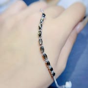 Natural Starlight Sapphire Bracelet Ladies Jewelry Exquisite Fashion 925 Silver Inlay Bracelet Wholesale