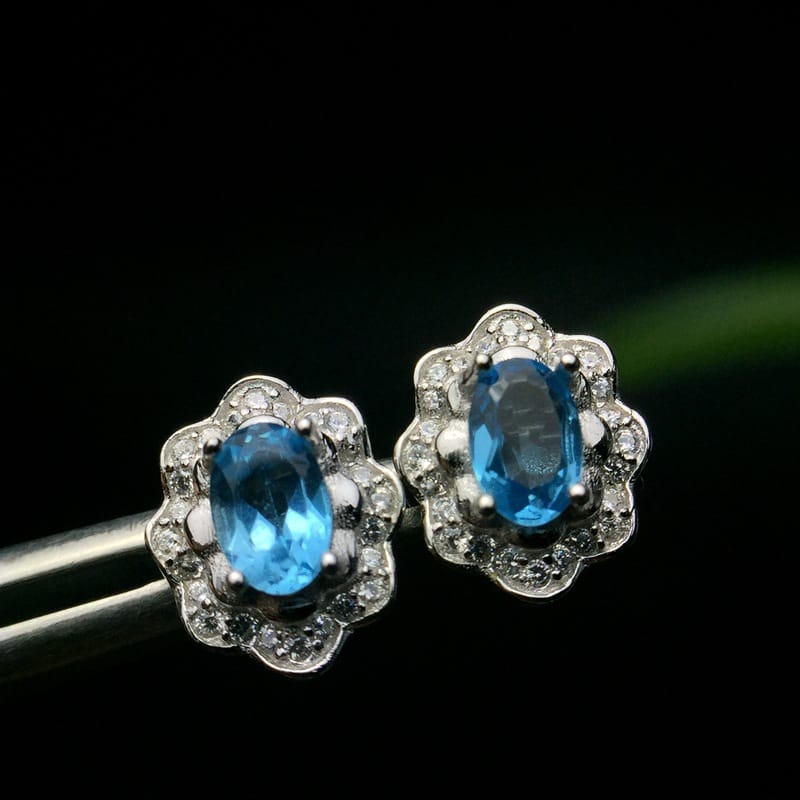 Factory wholesale peer pick-up physical store micro-business pick-up 925 silver natural Topaz