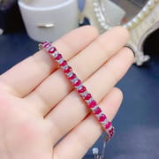 Fresh and beautiful DIY natural ruby bracelet trembles live supply 925 silver fast hand Live supply wholesale