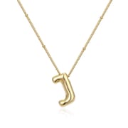 Hot Balloon Glow Letter Necklace Chubby Pendant Fashion Simple Clavicle Chain