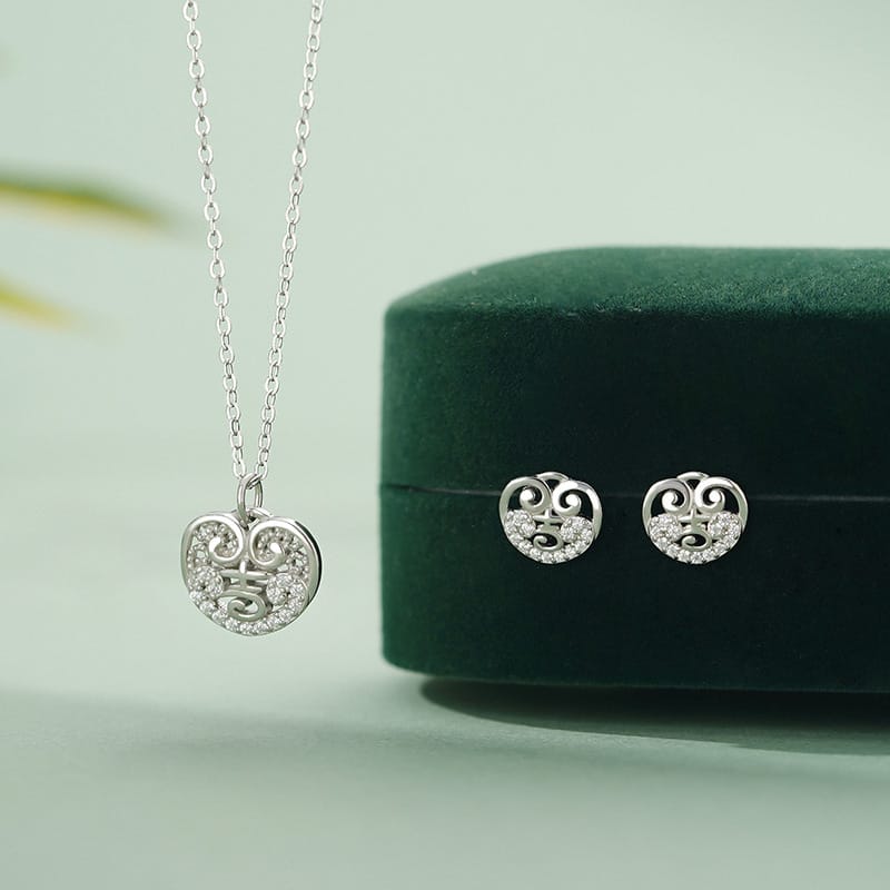 Original S999 Foot Silver Ben Life Snake Year Ji Zi Ruyi Ankang Necklace suit Women's Sweater Chain
