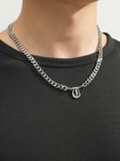 Cross-border Hot Selling Stainless Steel English Alphabet Pendant Necklace ins Cuban Hip Hop Fashion Street New Product