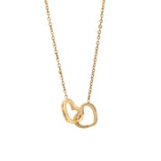 European and American simple stainless steel 18K gold vacuum plating rose gold O-chain love lettering necklace girlfriends gift