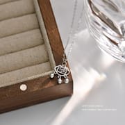 Bao S999 pure silver safety lock necklace light luxury new Chinese style national style national fashion niche design sense ethnic style necklace