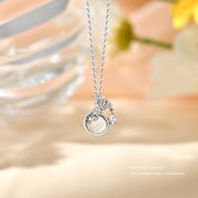 A Bao S999 pure silver copper money bag necklace National style light luxury high-grade sense niche design sense clavicle chain