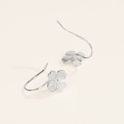 S925 sterling silver flower hook earrings 